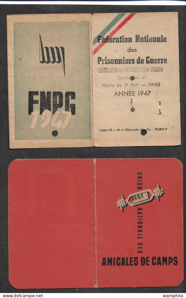 13 Documents, Prisonniers De Guerre. Démobilisation, Croix-Rouge, Amicale Des Stalags. Etc... - 1939-45