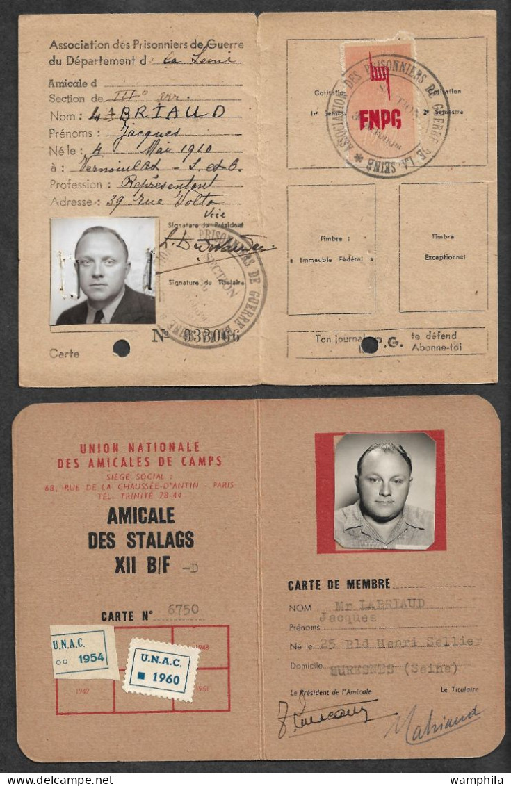 13 Documents, Prisonniers De Guerre. Démobilisation, Croix-Rouge, Amicale Des Stalags. Etc... - 1939-45