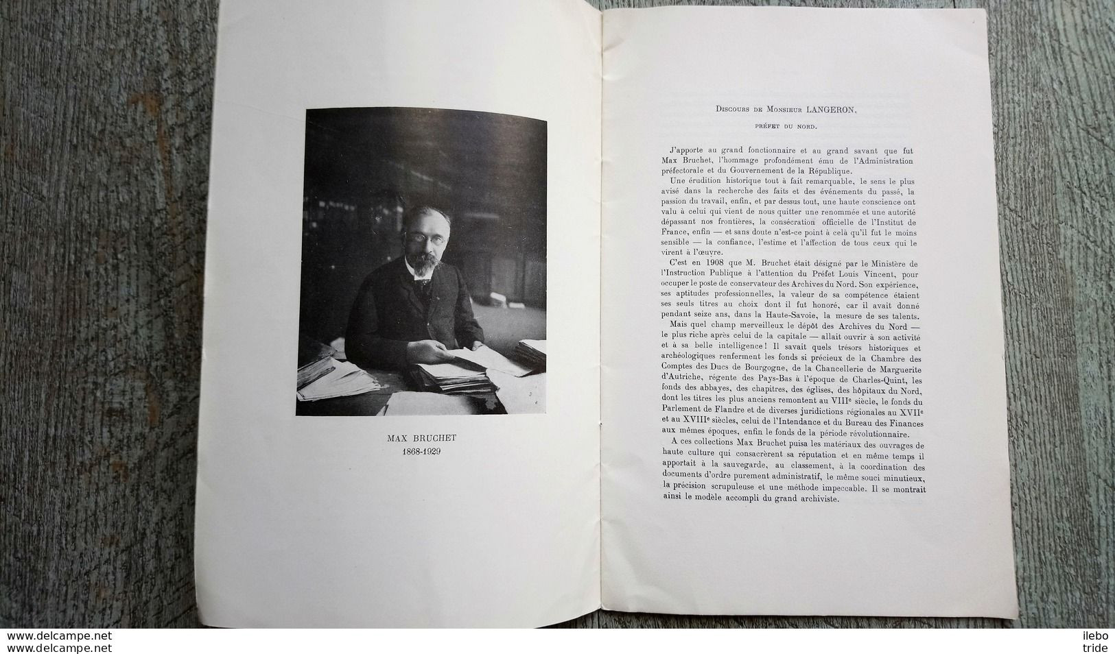 Discours Prononcés Aux Obsèques De Max Bruchet 1929 Lille Généalogie Rare - Biografía