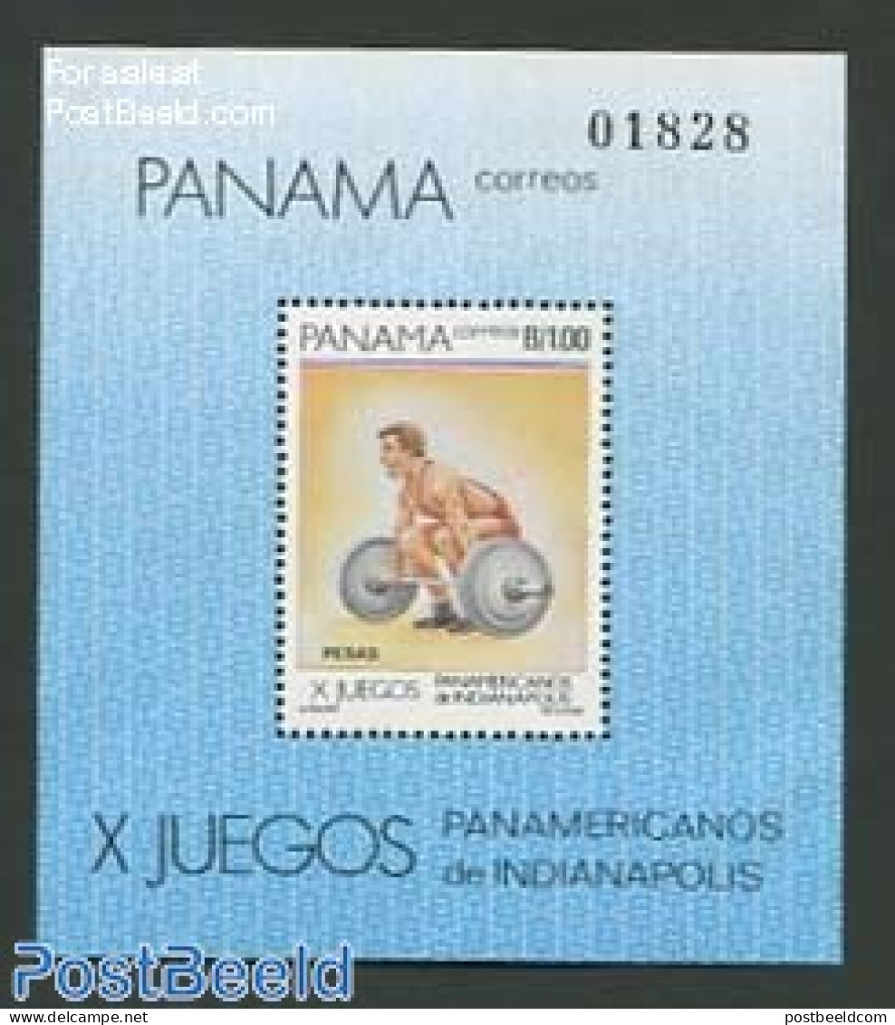 Panama 1987 Pan American Games S/s, Mint NH, Sport - Sport (other And Mixed) - Weightlifting - Halterofilia