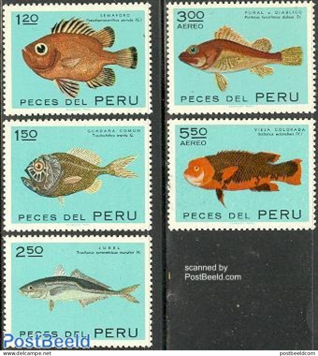 Peru 1972 Fish 5v, Mint NH, Nature - Fish - Fishes