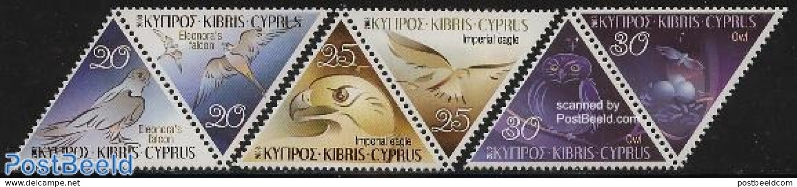 Cyprus 2003 Birds Of Prey 3x2v [:], Mint NH, Nature - Birds - Birds Of Prey - Owls - Unused Stamps