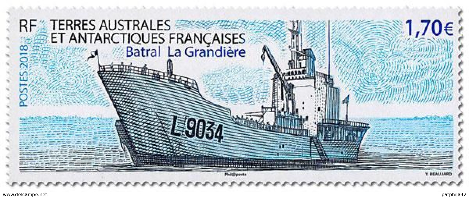 Timbre TAAF N° 857 Neuf** MNH Luxe BATRAL (BAtiments De TRansport Léger) La Grandière. - Ungebraucht