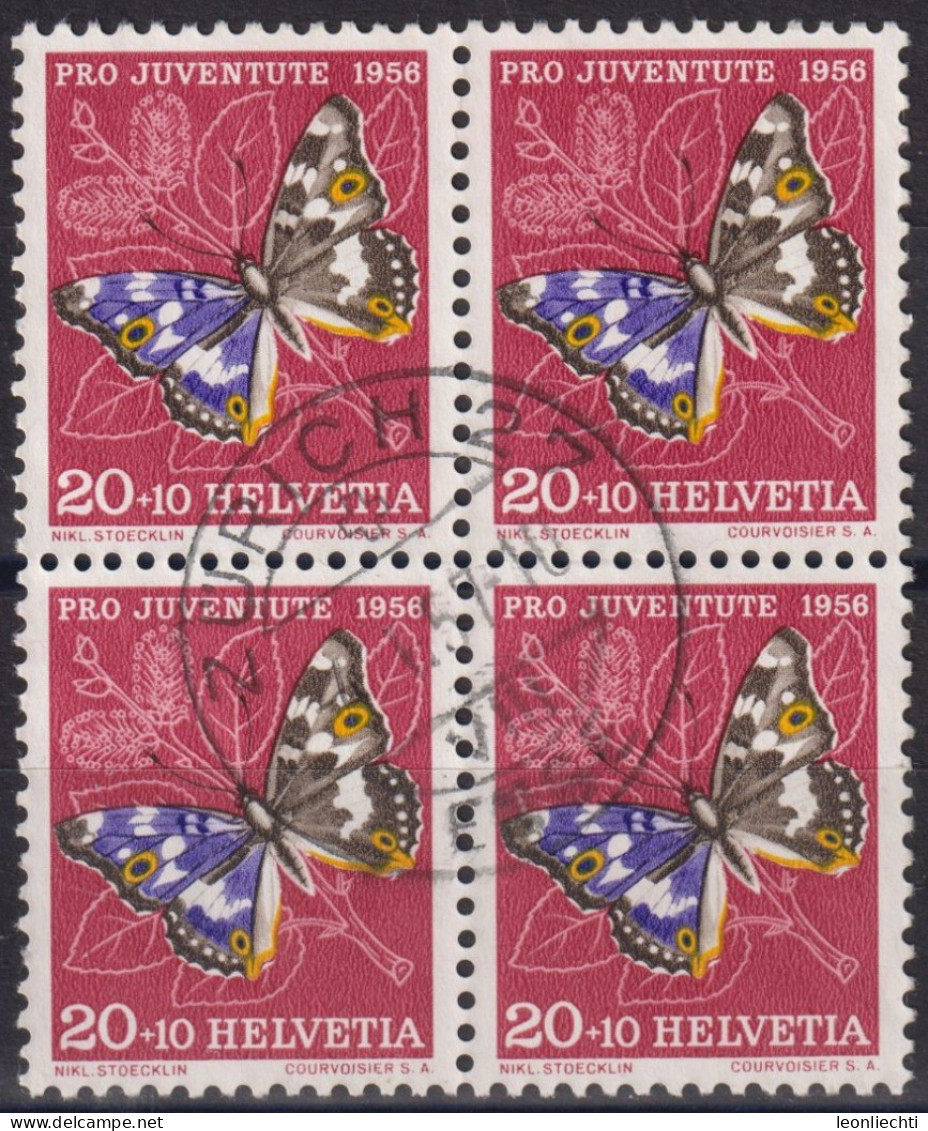 1956 Schweiz Pro Juventute ° Zum:CH J165,Yt:CH 583, Mi:CH 634, Schillerfalter, Schmetterling, Insekten - Usati