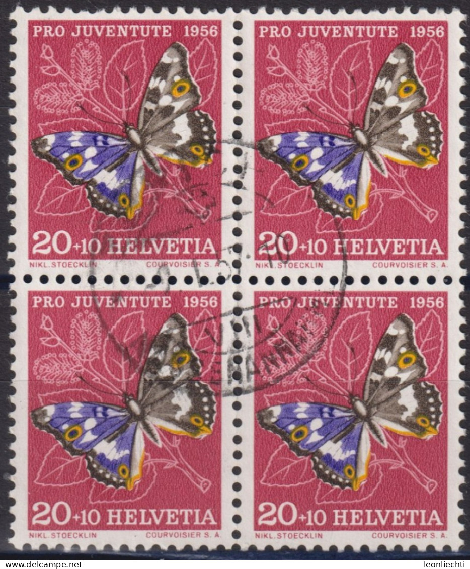 1956 Schweiz Pro Juventute ° Zum:CH J165,Yt:CH 583, Mi:CH 634, Schillerfalter, Schmetterling, Insekten - Usados