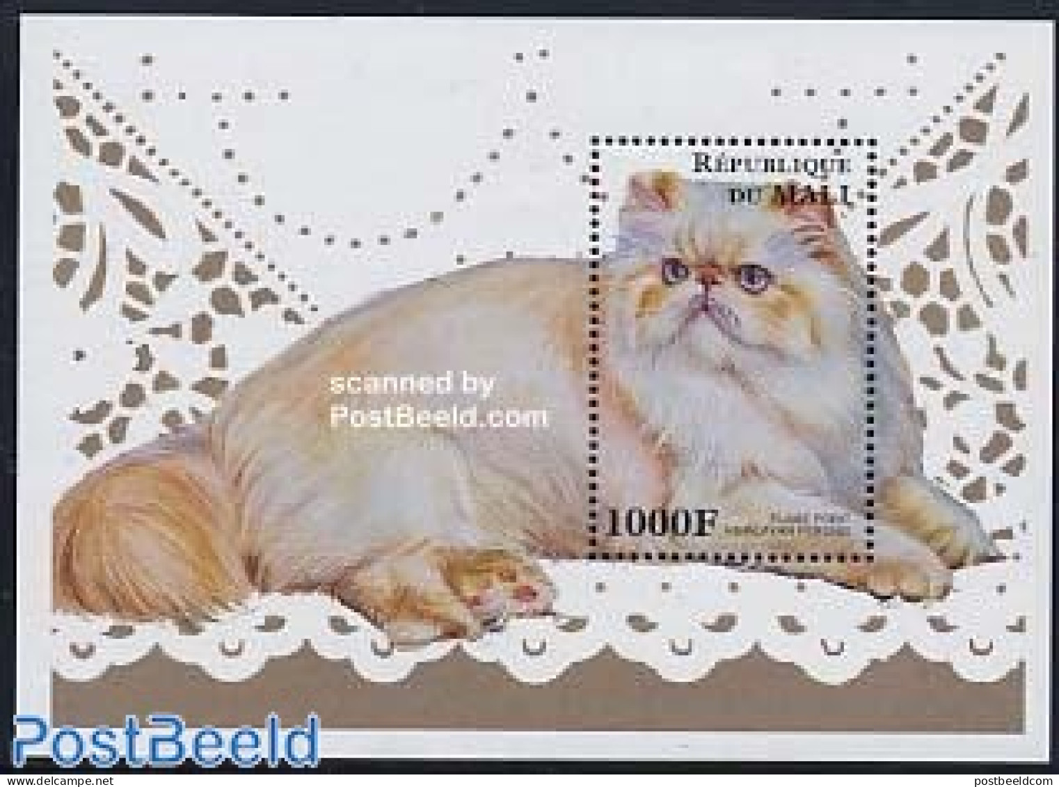 Mali 1997 Flame Point Him. Persian S/s, Mint NH, Nature - Cats - Malí (1959-...)
