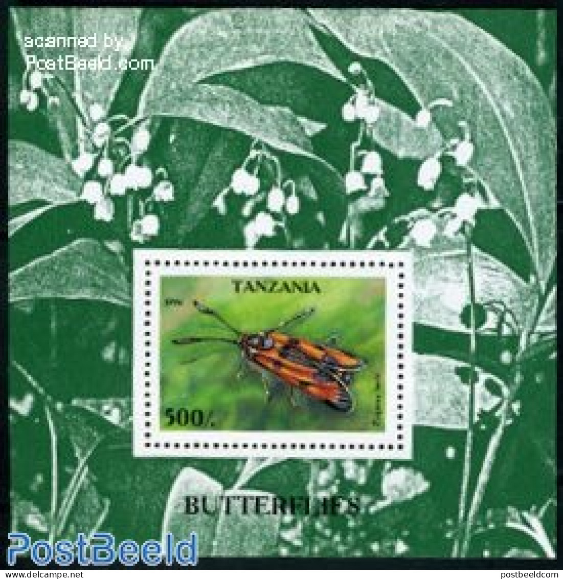 Tanzania 1996 Butterflies S/s, Mint NH, Nature - Butterflies - Tanzania (1964-...)