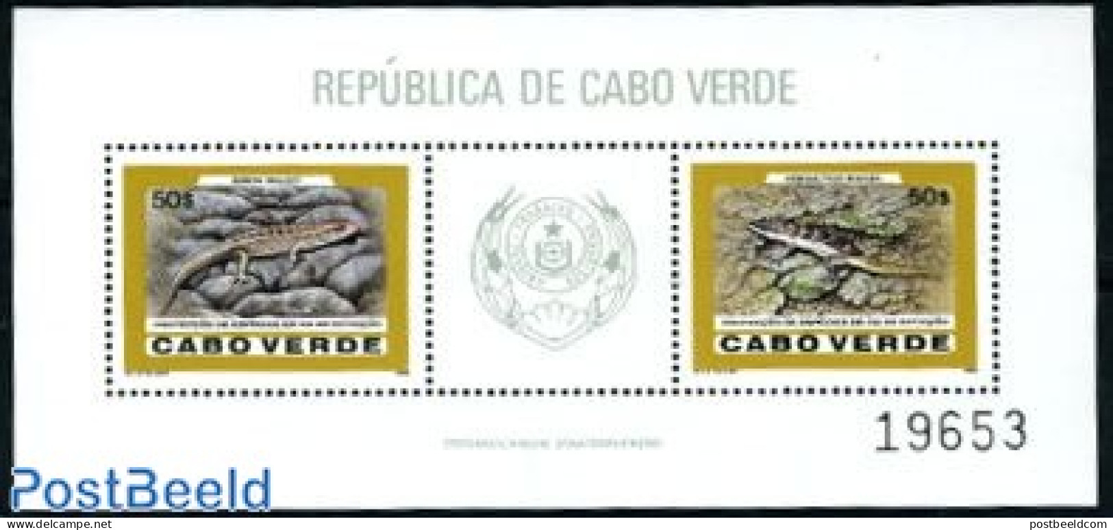 Cape Verde 1986 Animals S/s, Mint NH, Nature - Animals (others & Mixed) - Reptiles - Kap Verde