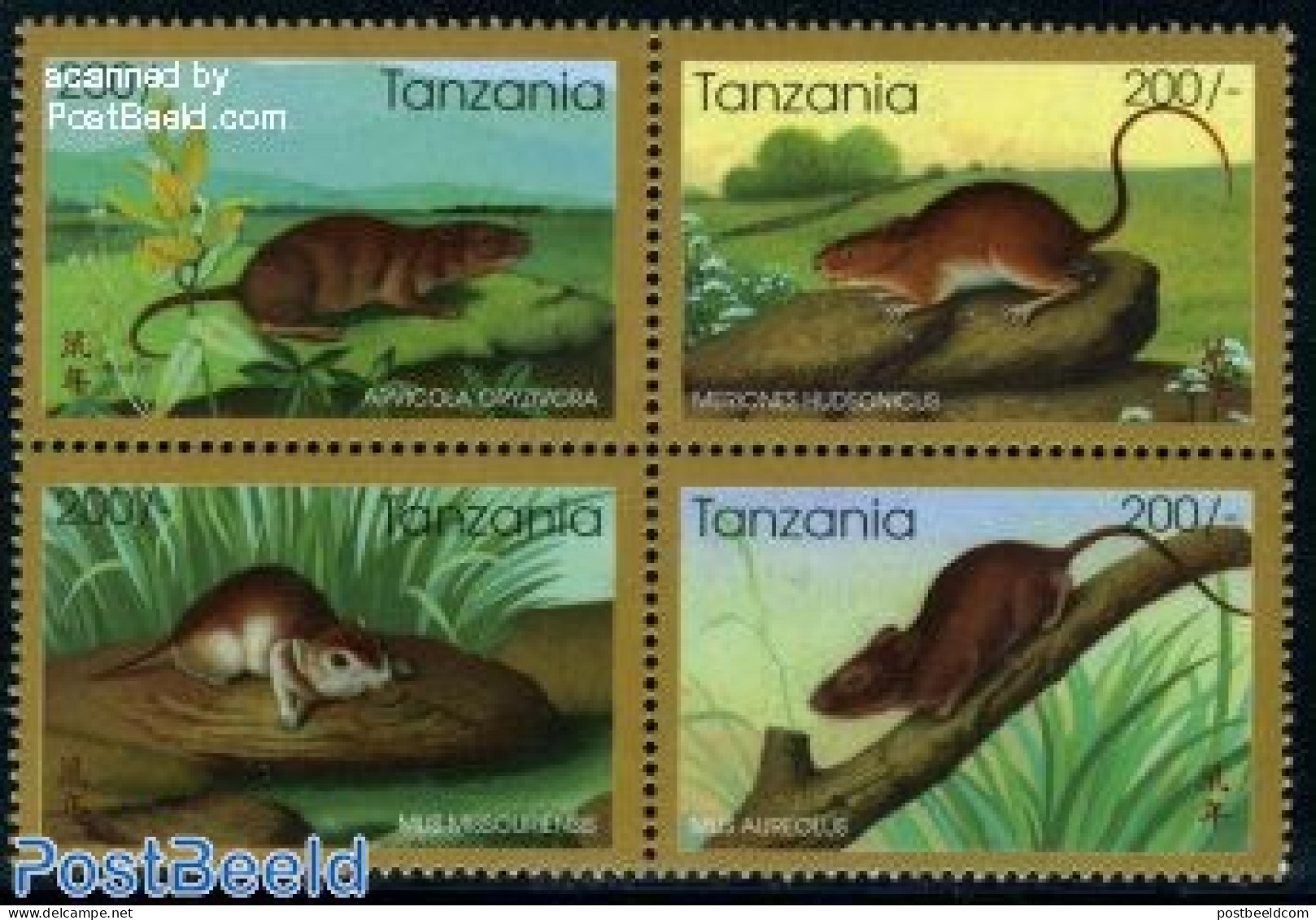 Tanzania 1996 Year Of The Rat 4v, Mint NH, Nature - Various - Animals (others & Mixed) - New Year - Año Nuevo