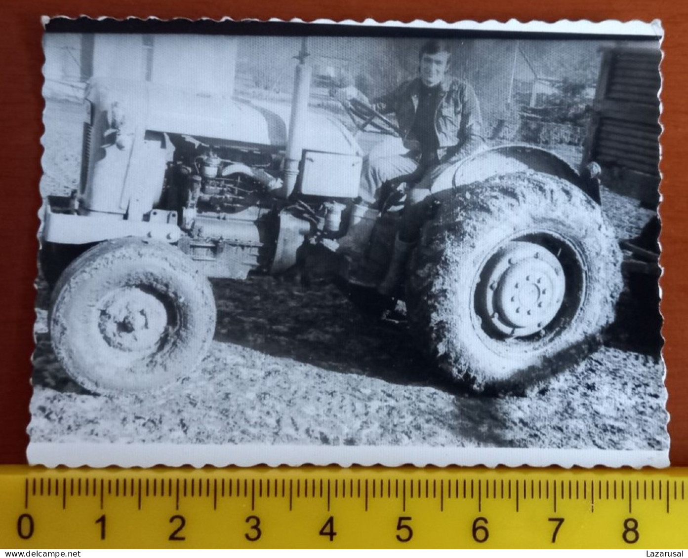 #14   Man Pose On Old Farm Tractor - Automobile