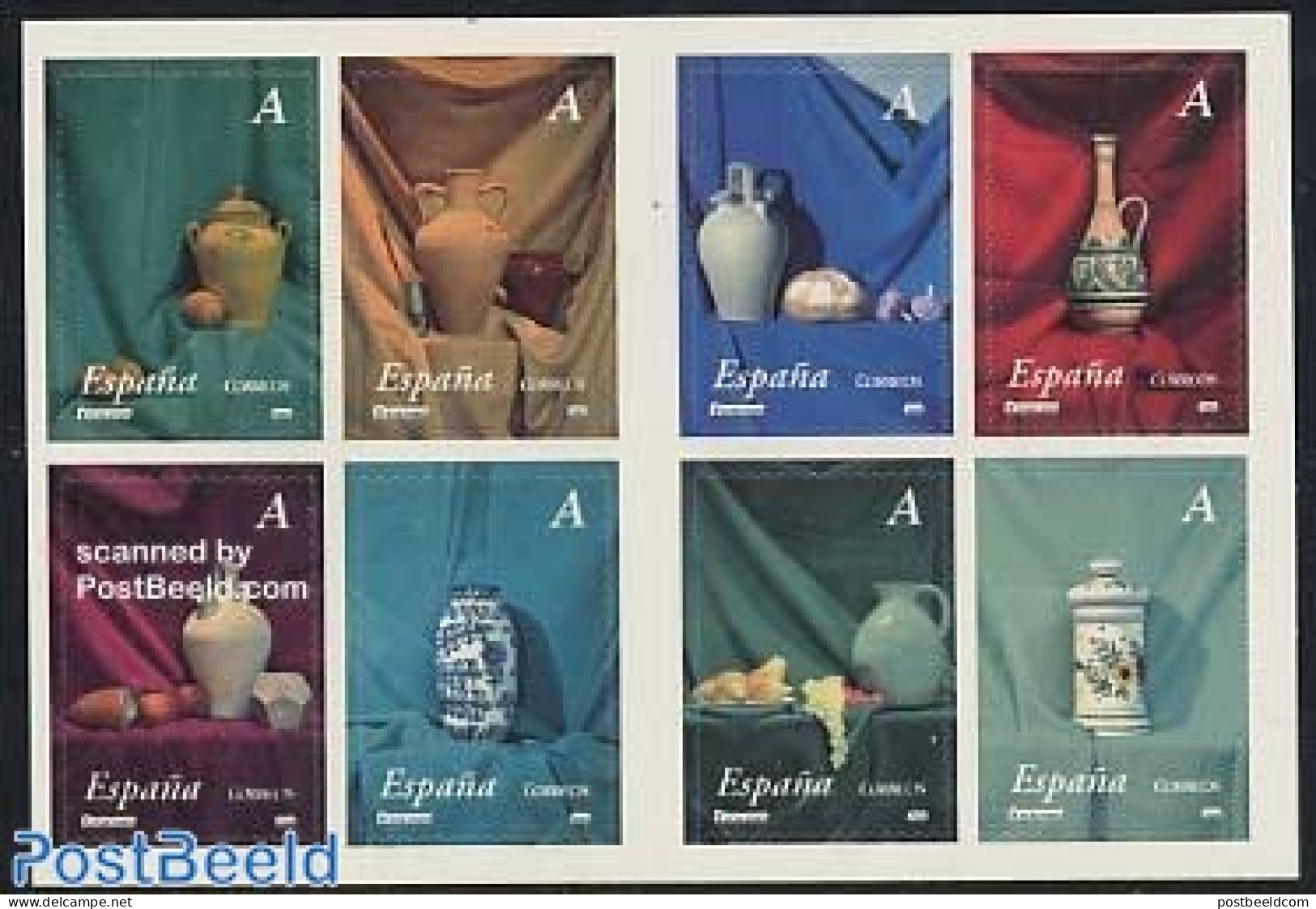 Spain 2004 Ceramics 8v In Booklet S-a, Mint NH, Stamp Booklets - Art - Ceramics - Unused Stamps