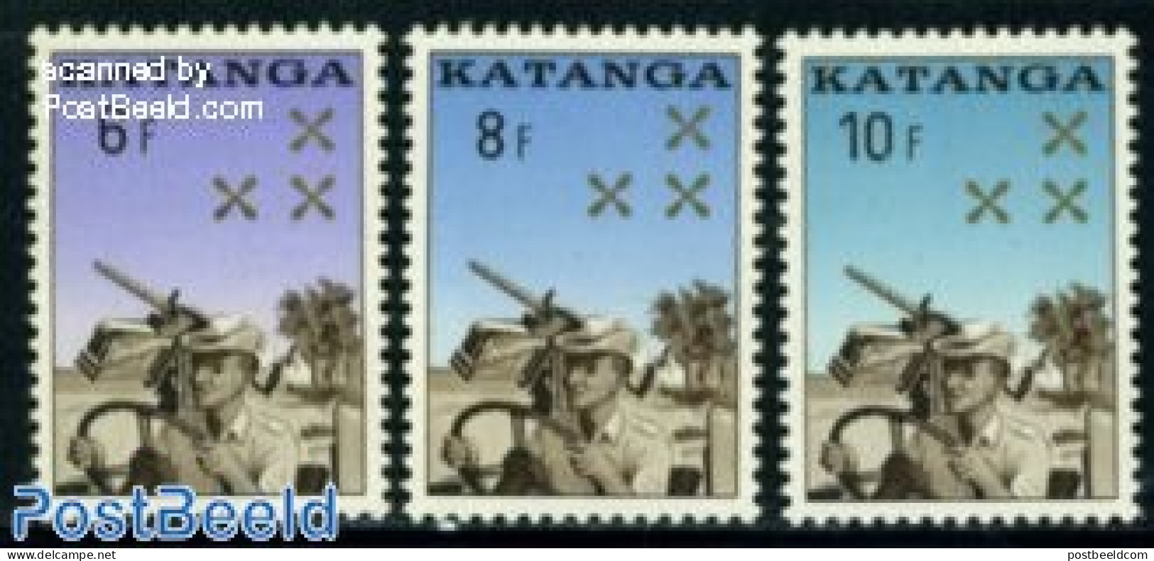 Congo (Kinshasa) 1962 Katanga, Police 3v, Mint NH, Various - Police - Polizei - Gendarmerie