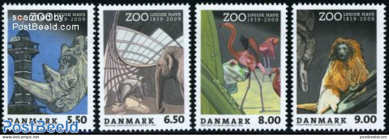 Denmark 2009 Copenhagen Zoo 4v, Mint NH, Nature - Animals (others & Mixed) - Birds - Elephants - Frogs & Toads - Monke.. - Unused Stamps