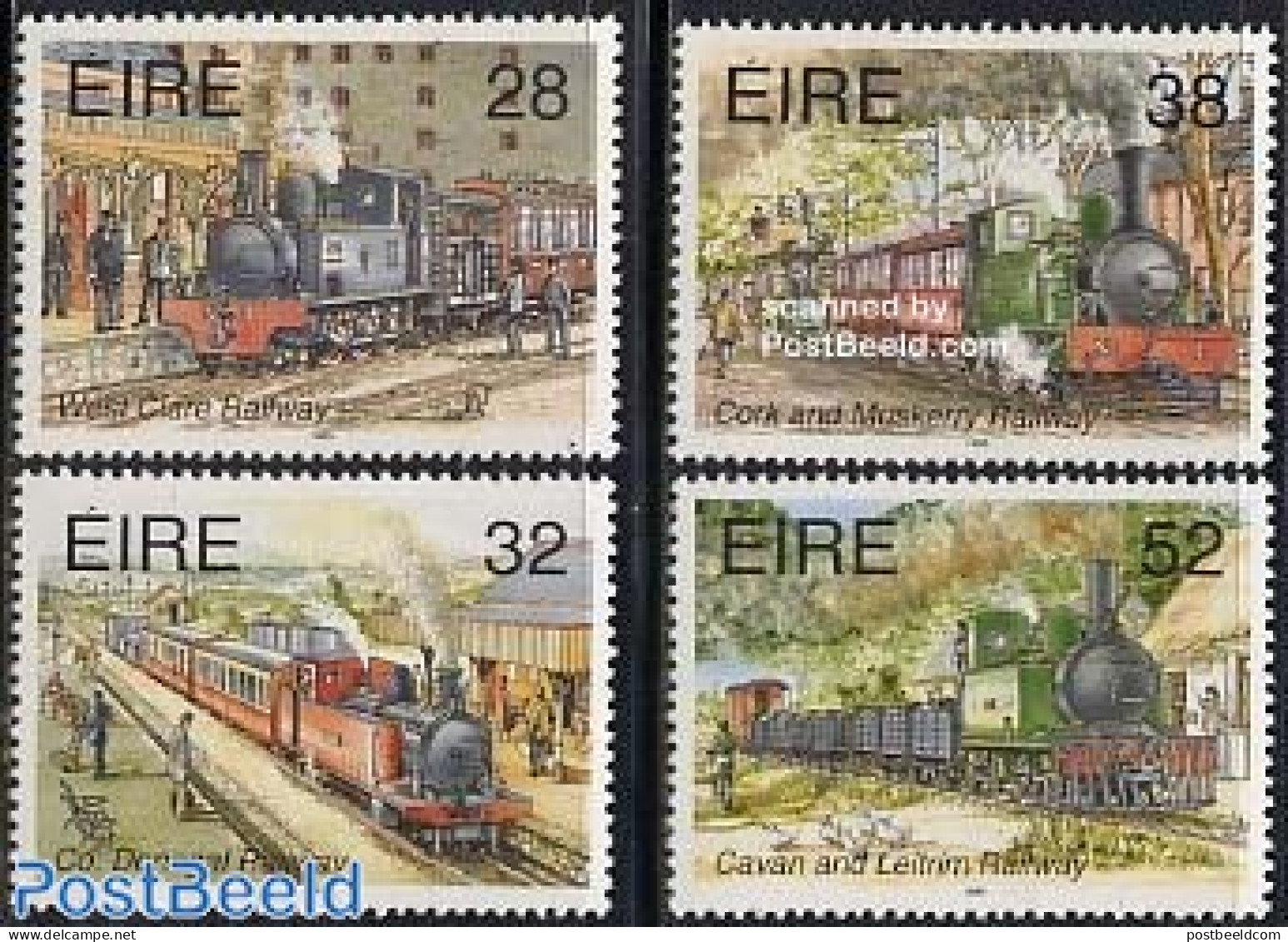 Ireland 1995 Railways 4v, Mint NH, Transport - Railways - Unused Stamps