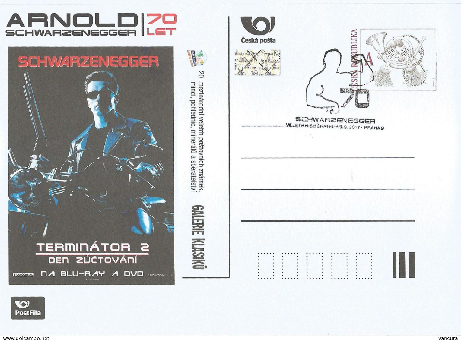 CDV A  Czech Republic Sberatel/Collector/Sammler A. Schwarzenegger 2017 Terminator 2 - Cinéma