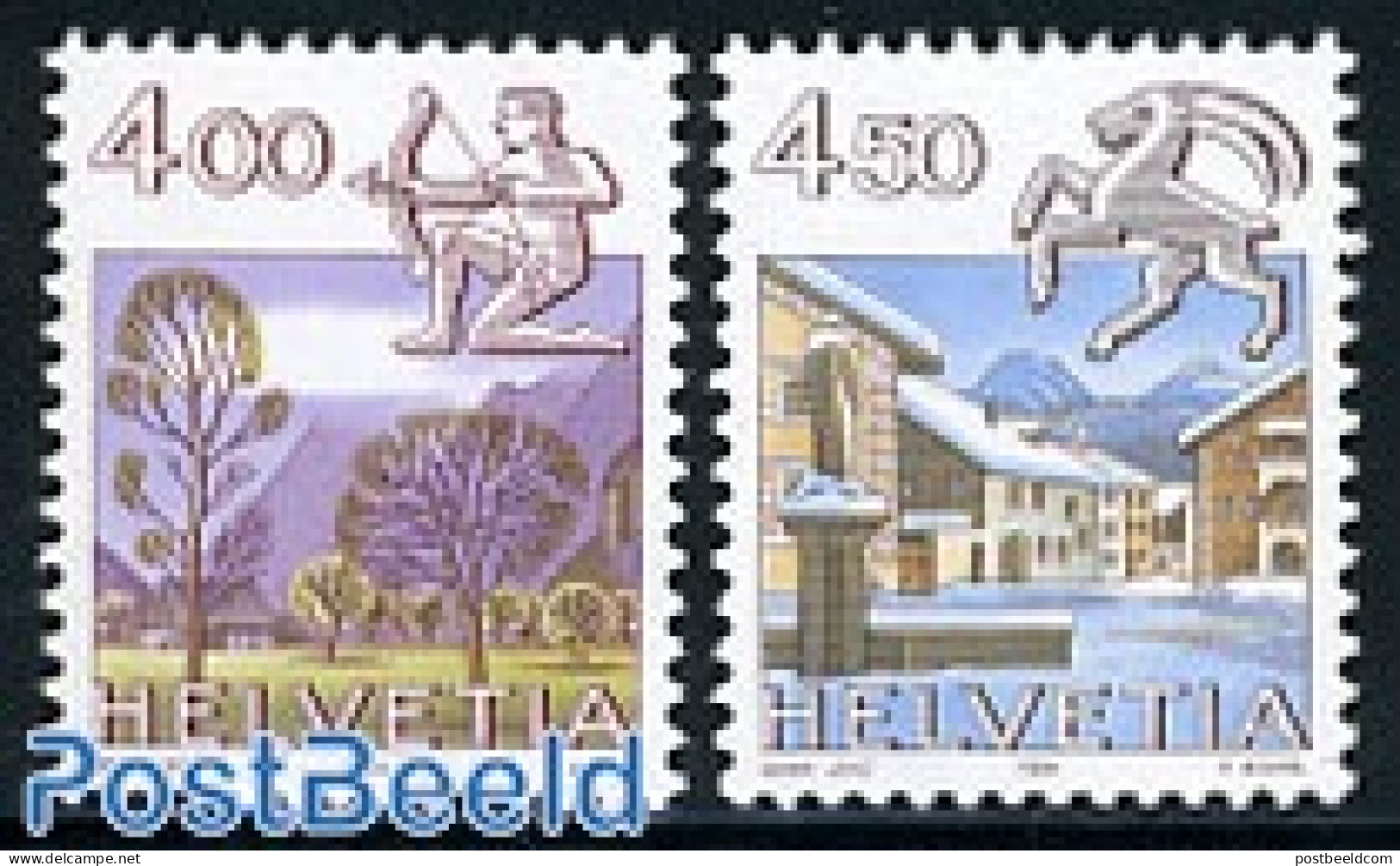 Switzerland 1984 Definitives, Zodiac 2v, Mint NH, Science - Astrology - Nuevos