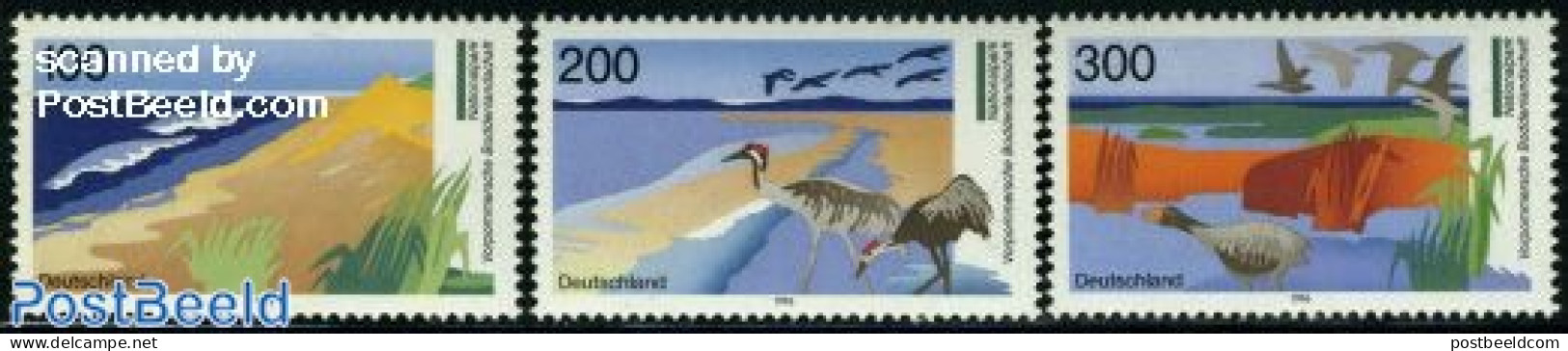 Germany, Federal Republic 1996 National Parks 3v (from S/s), Mint NH, Nature - Birds - Unused Stamps