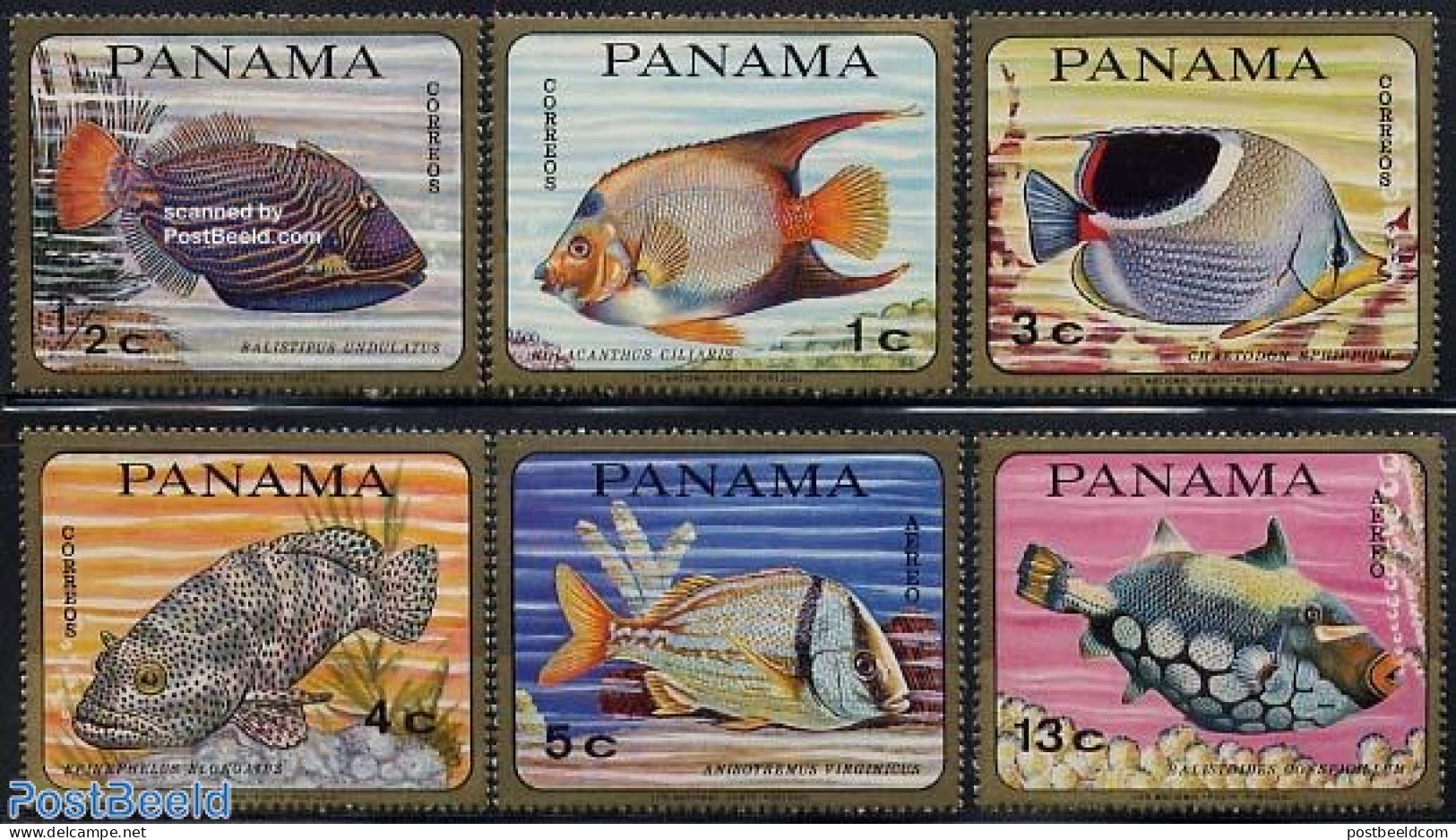 Panama 1968 Fish 6v, Mint NH, Nature - Fish - Fische