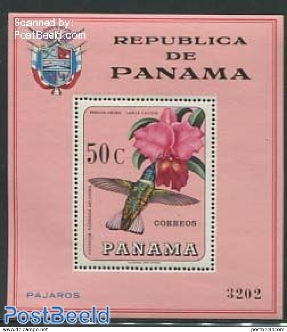 Panama 1967 Birds S/s, Mint NH, Nature - Birds - Hummingbirds - Panamá