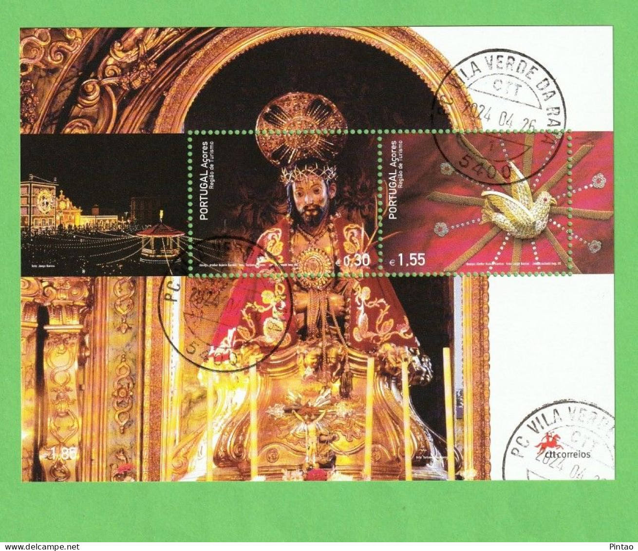 PTB1616- PORTUGAL 2005 BLOCO Nº 301 (selos 3238_ 39)- CTO - Blokken & Velletjes
