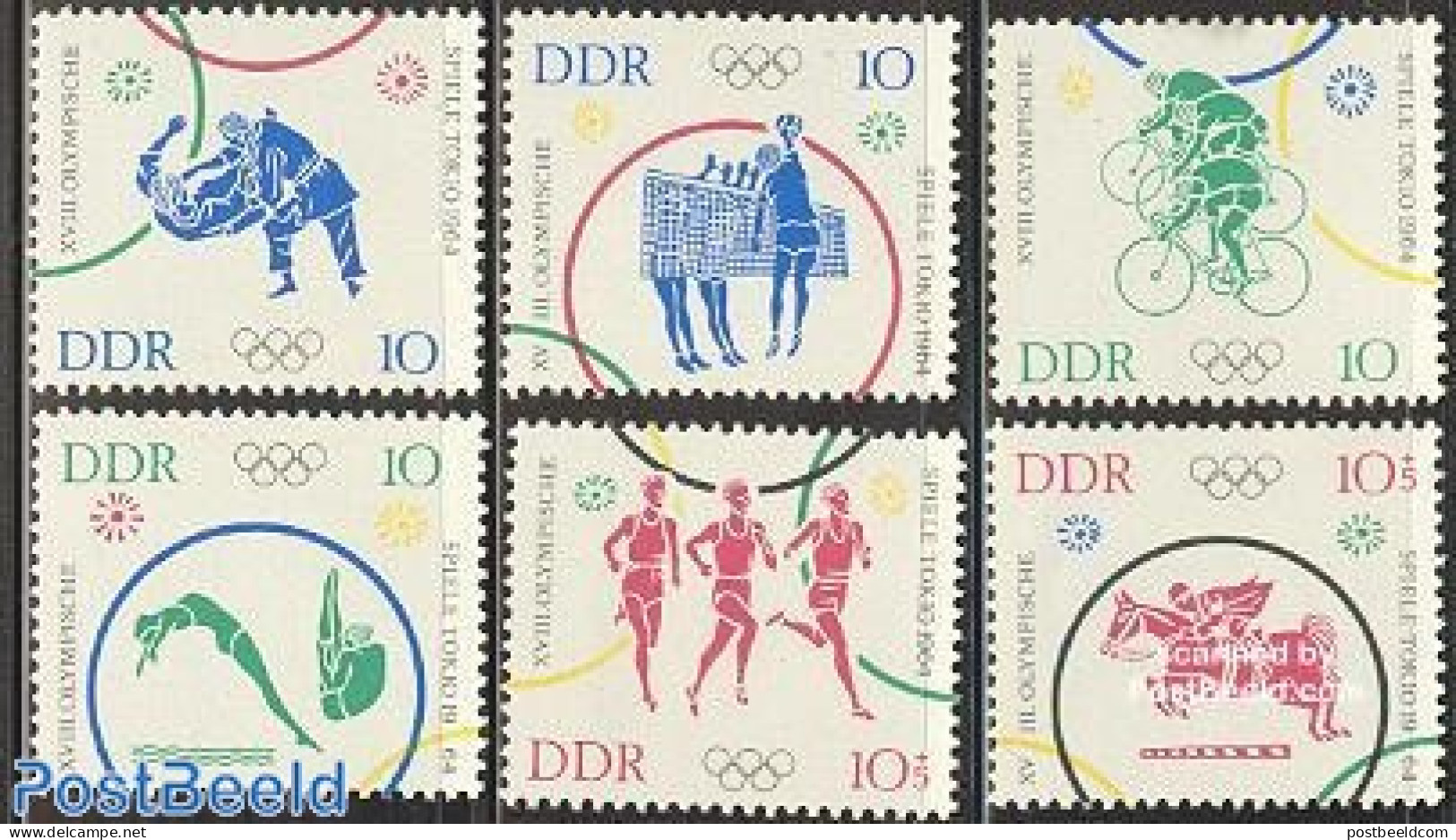 Germany, DDR 1964 OLYMPIC GAMES 6V, Mint NH, Sport - Cycling - Judo - Olympic Games - Ongebruikt