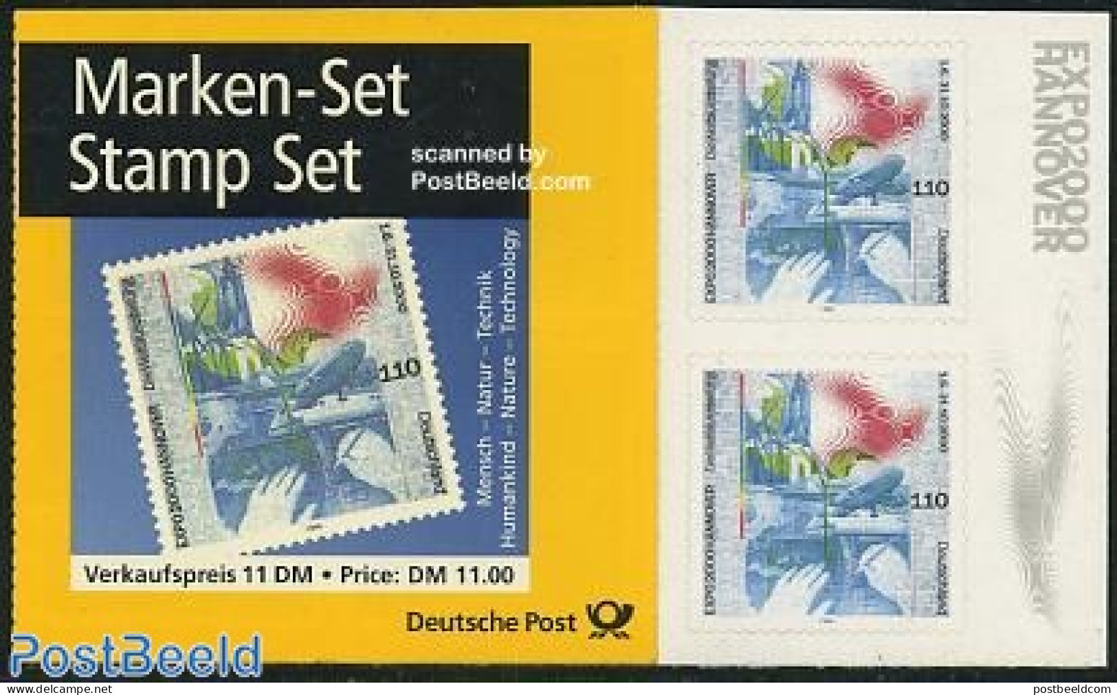 Germany, Federal Republic 2000 World Expo S-a Booklet, Mint NH, Various - Stamp Booklets - World Expositions - Nuevos