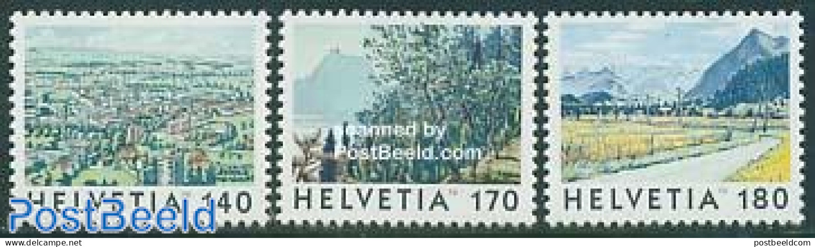 Switzerland 1998 Definitives, Views 3v, Mint NH - Unused Stamps