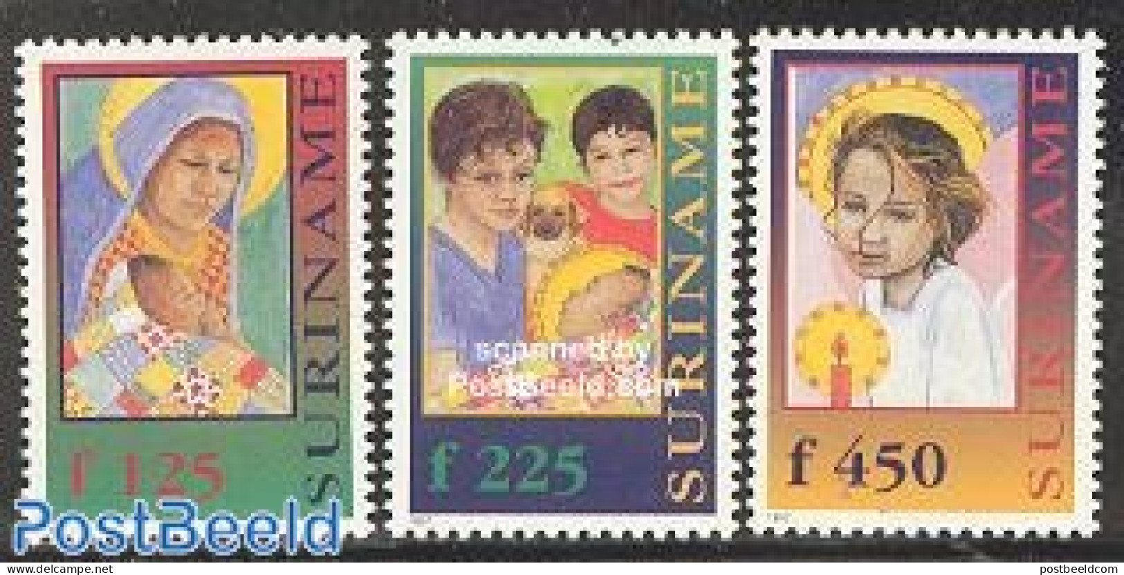 Suriname, Republic 1997 Christmas 3v, Mint NH, Religion - Christmas - Weihnachten