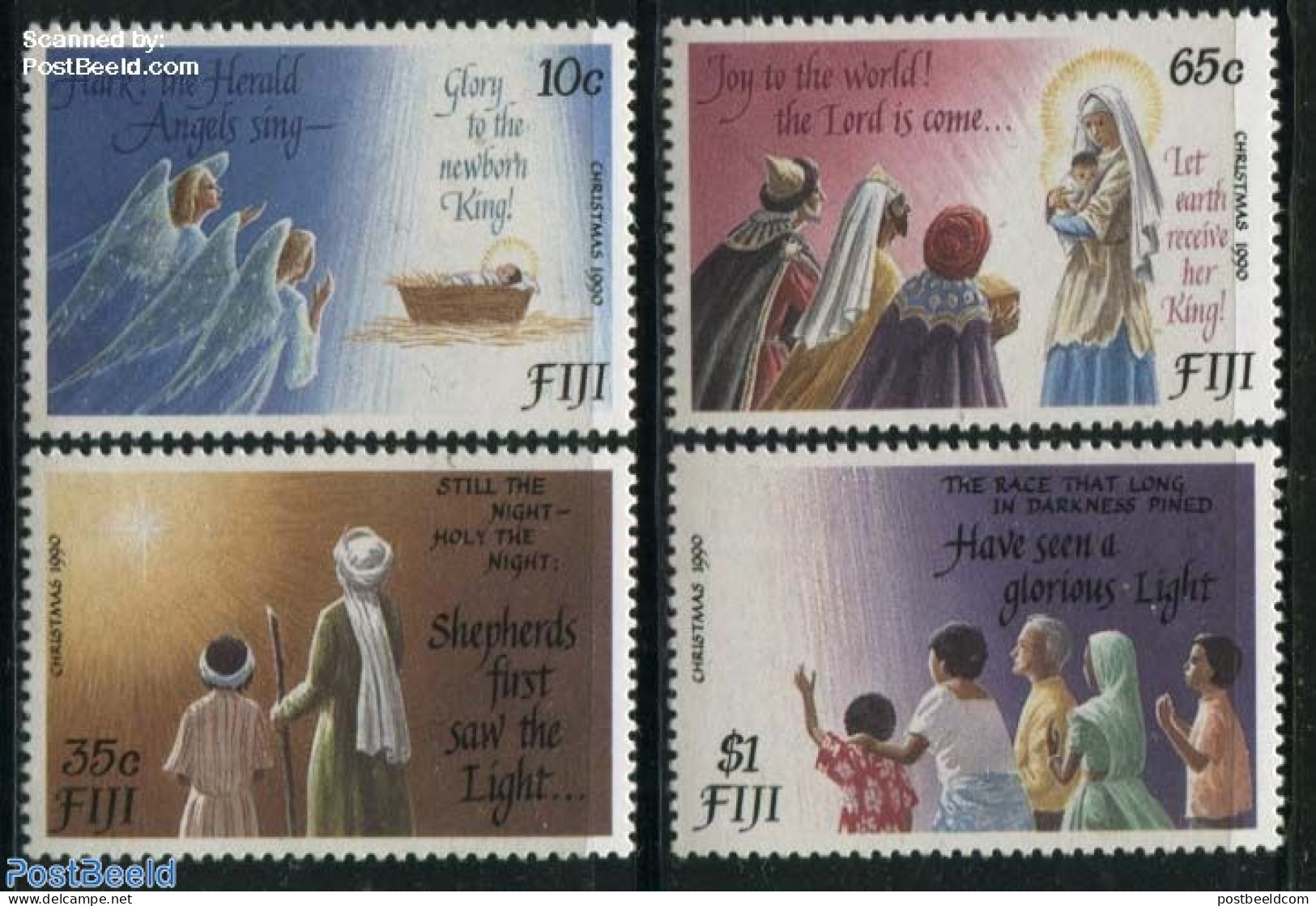 Fiji 1990 Christmas 4v, Mint NH, Religion - Christmas - Weihnachten