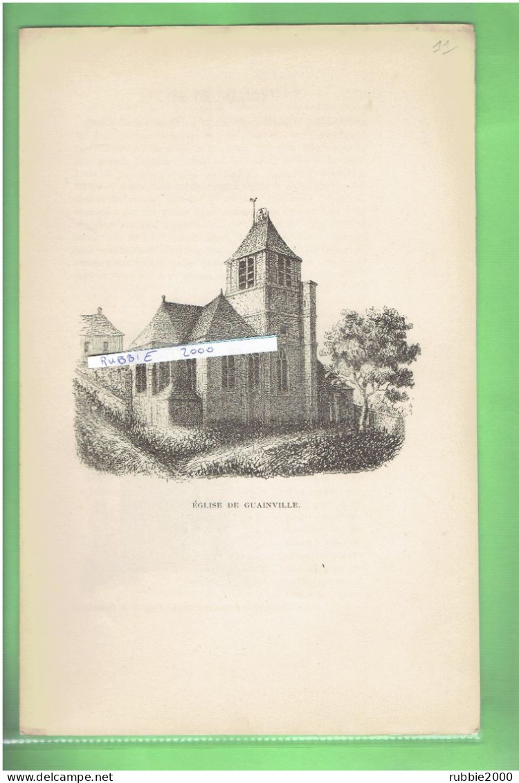 1897 EGLISE DE GUAINVILLE EURE ET LOIR - Centre - Val De Loire