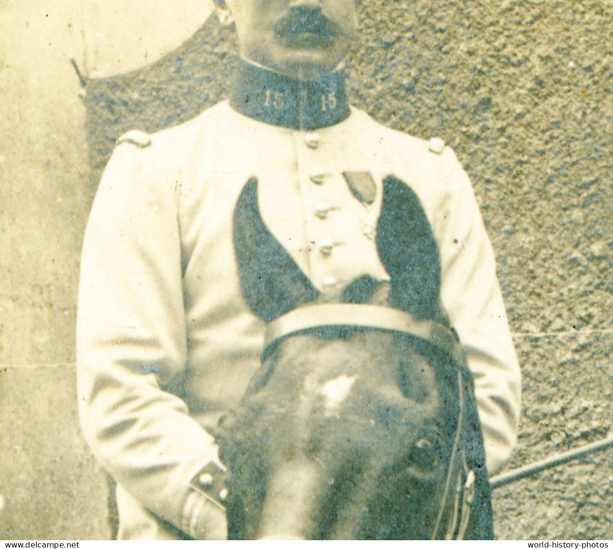 CPA Photo - " Un Peloton De Cavaliers De Paris " Beau Portrait De Soldat & Officier  Unité à Identifier - 15e Hussards ? - Uniformen