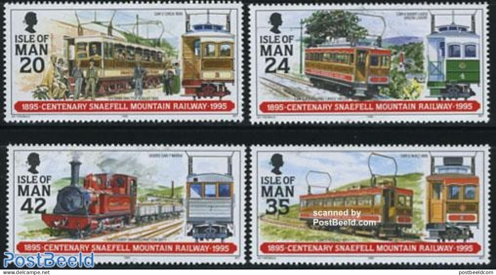 Isle Of Man 1995 Snaeffell Railway 4v, Mint NH, Transport - Railways - Eisenbahnen
