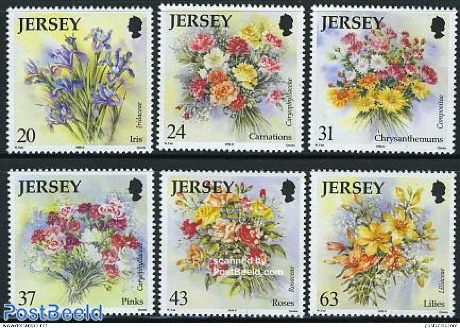 Jersey 1998 Flowers 6v, Mint NH, Nature - Flowers & Plants - Jersey