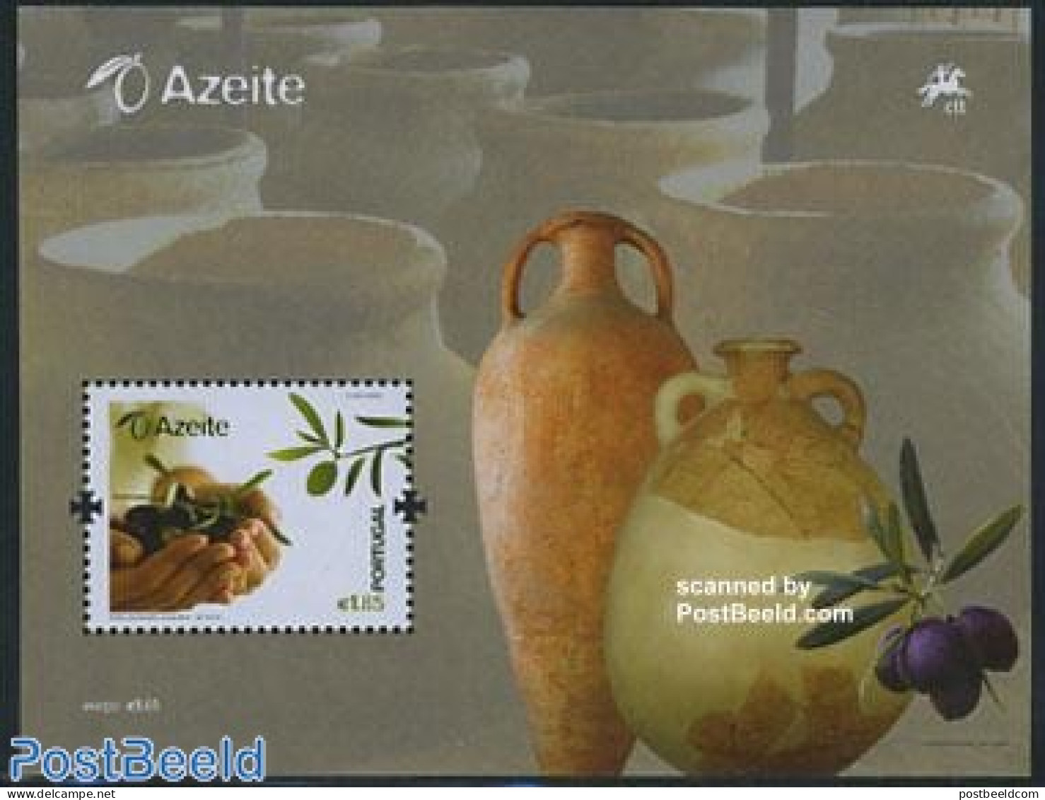 Portugal 2008 Olive Oil S/s, Mint NH, Health - Food & Drink - Art - Ceramics - Neufs