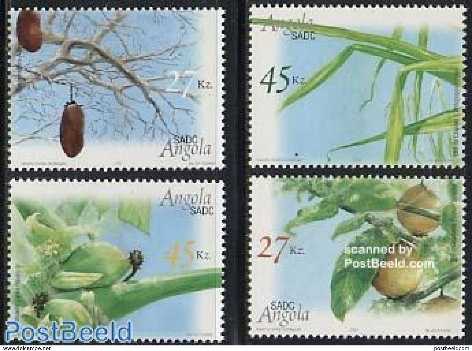 Angola 2004 Flora 4v, Mint NH, Nature - Flowers & Plants - Trees & Forests - Rotary, Lions Club