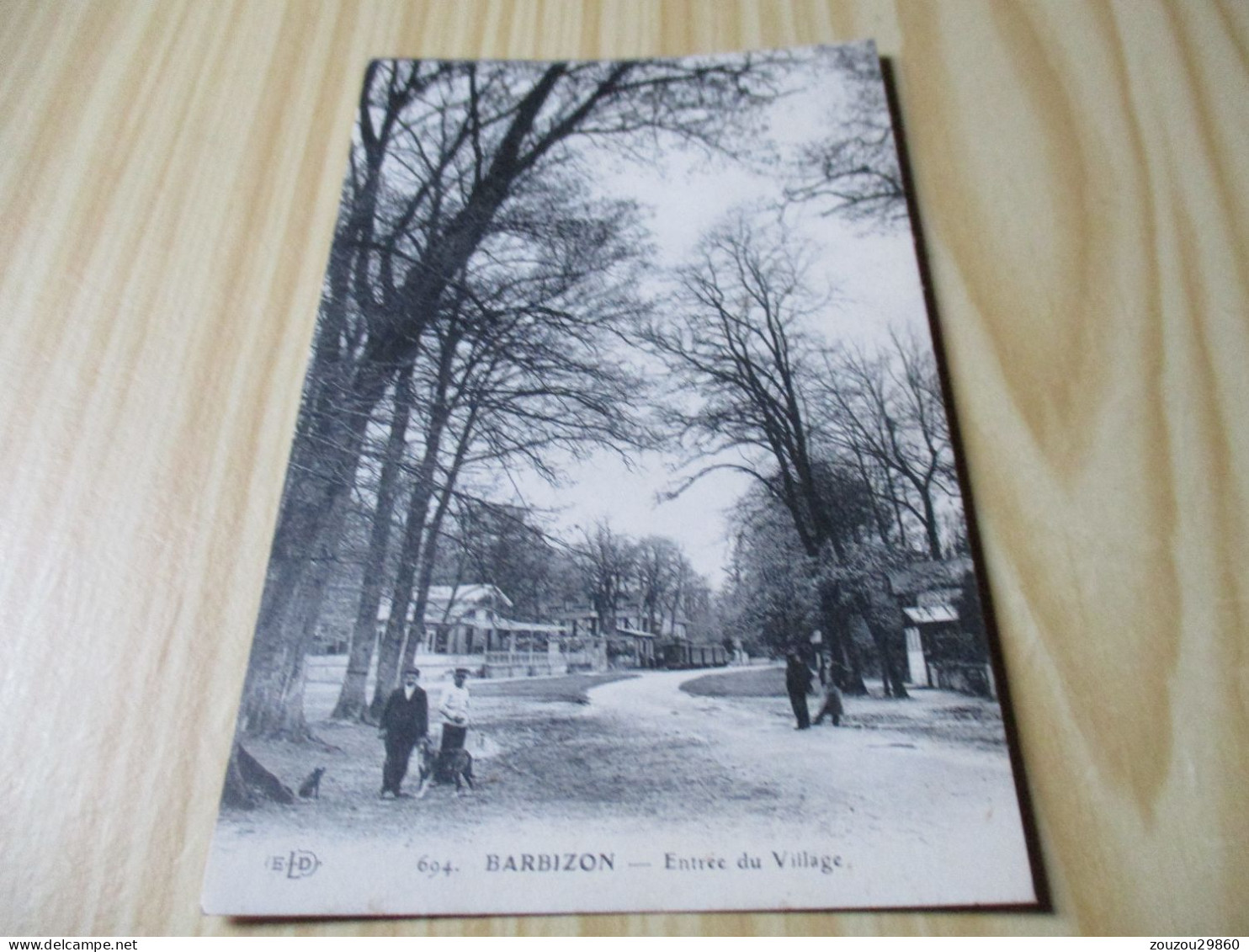 CPA Barbizon (77).Entrée Du Village - Carte Animée, Oblitérée Le 04/08/1915. - Barbizon