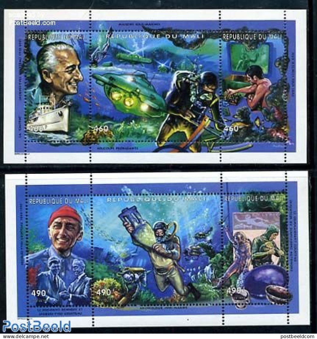 Mali 1998 Jacques Cousteau 6v (2 M/s), Mint NH, History - Sport - Transport - American Presidents - Explorers - Chess .. - Explorers