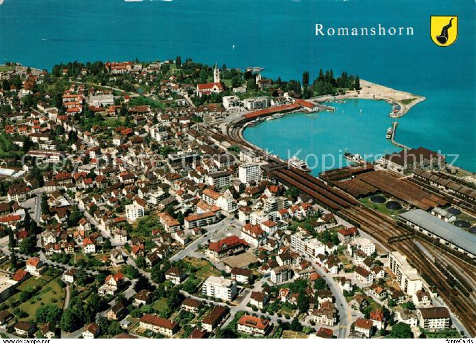 13599008 Romanshorn TG Hafen Bodensee Fliegeraufnahme Romanshorn TG - Sonstige & Ohne Zuordnung