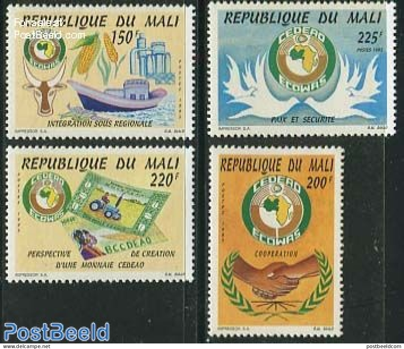 Mali 1995 ECOWAS 4v, Mint NH, Transport - Ships And Boats - Schiffe