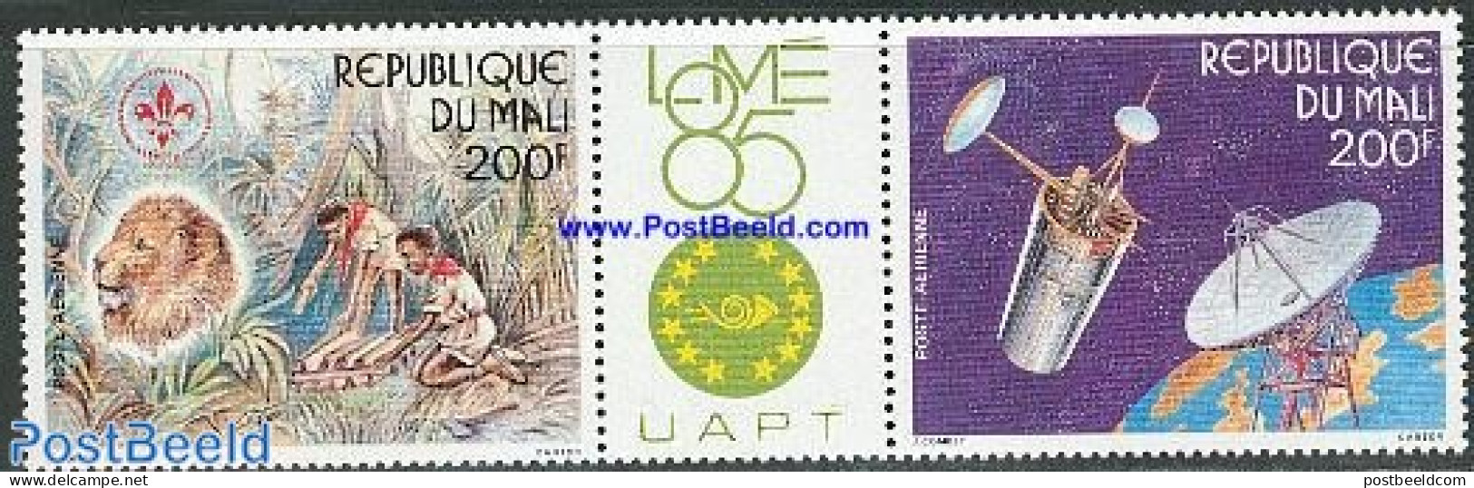 Mali 1985 Philexafrique 2v+tab [:T:], Mint NH, Nature - Sport - Transport - Animals (others & Mixed) - Cat Family - Sc.. - Mali (1959-...)