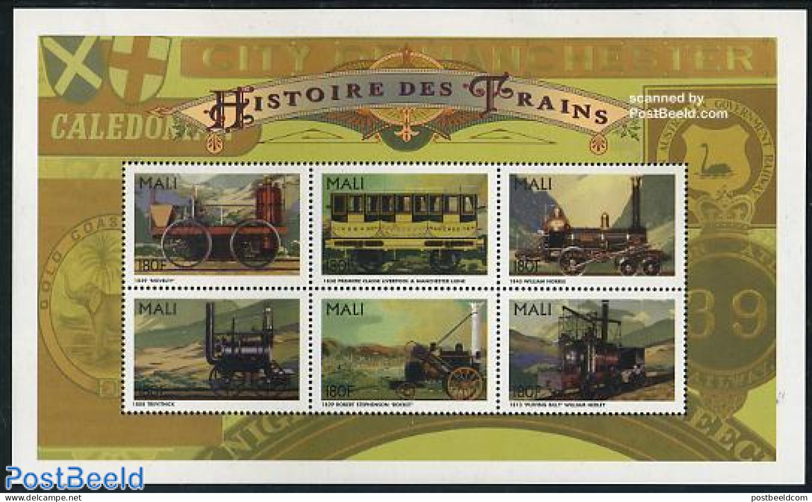 Mali 1996 Railways History 6v M/s (6x180f), Mint NH, Transport - Railways - Eisenbahnen