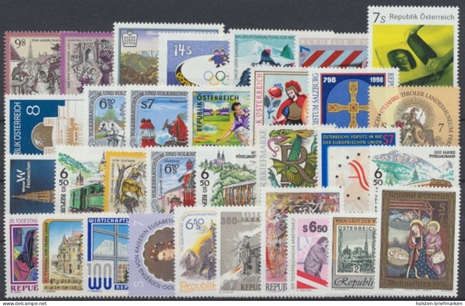 Österreich, MiNr. 2240-2271, Jahrgang 1998, Postfrisch - Volledige Jaargang