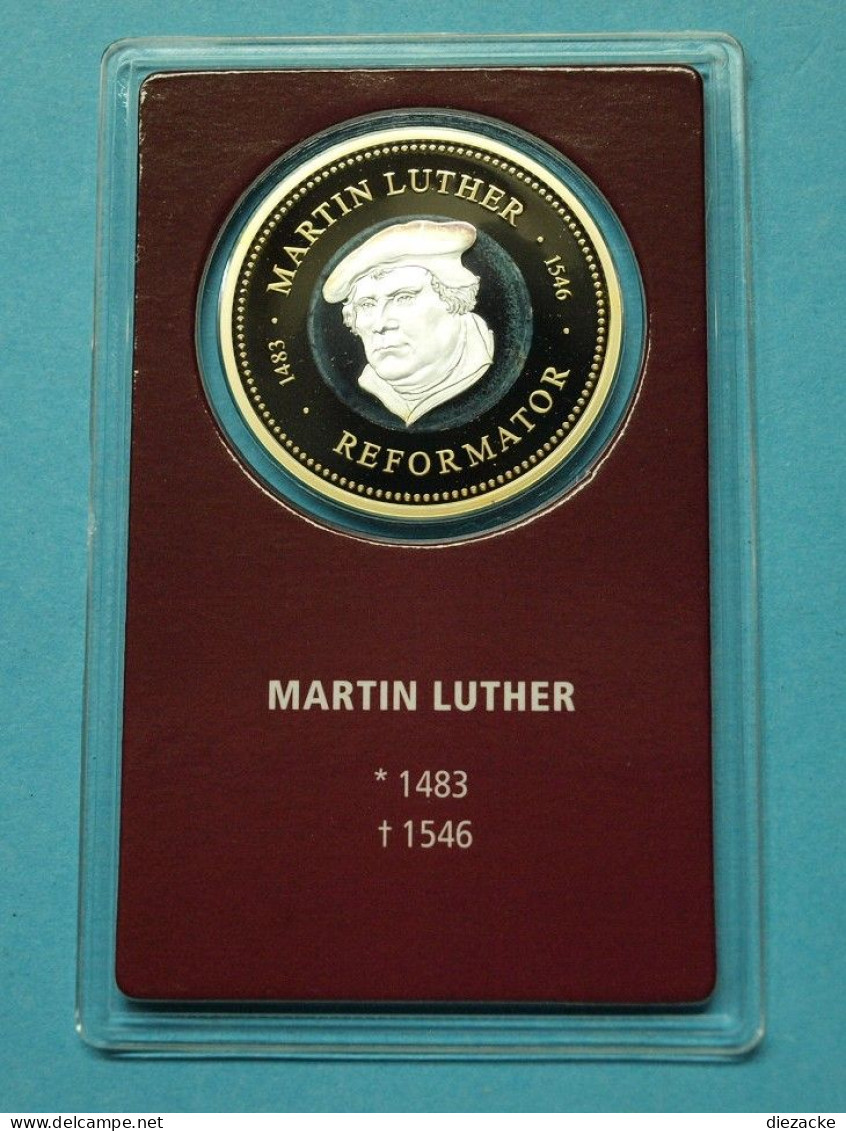 Medaille Martin Luther Silber, CU Vergoldet PP (M5222 - Gedenkmünzen