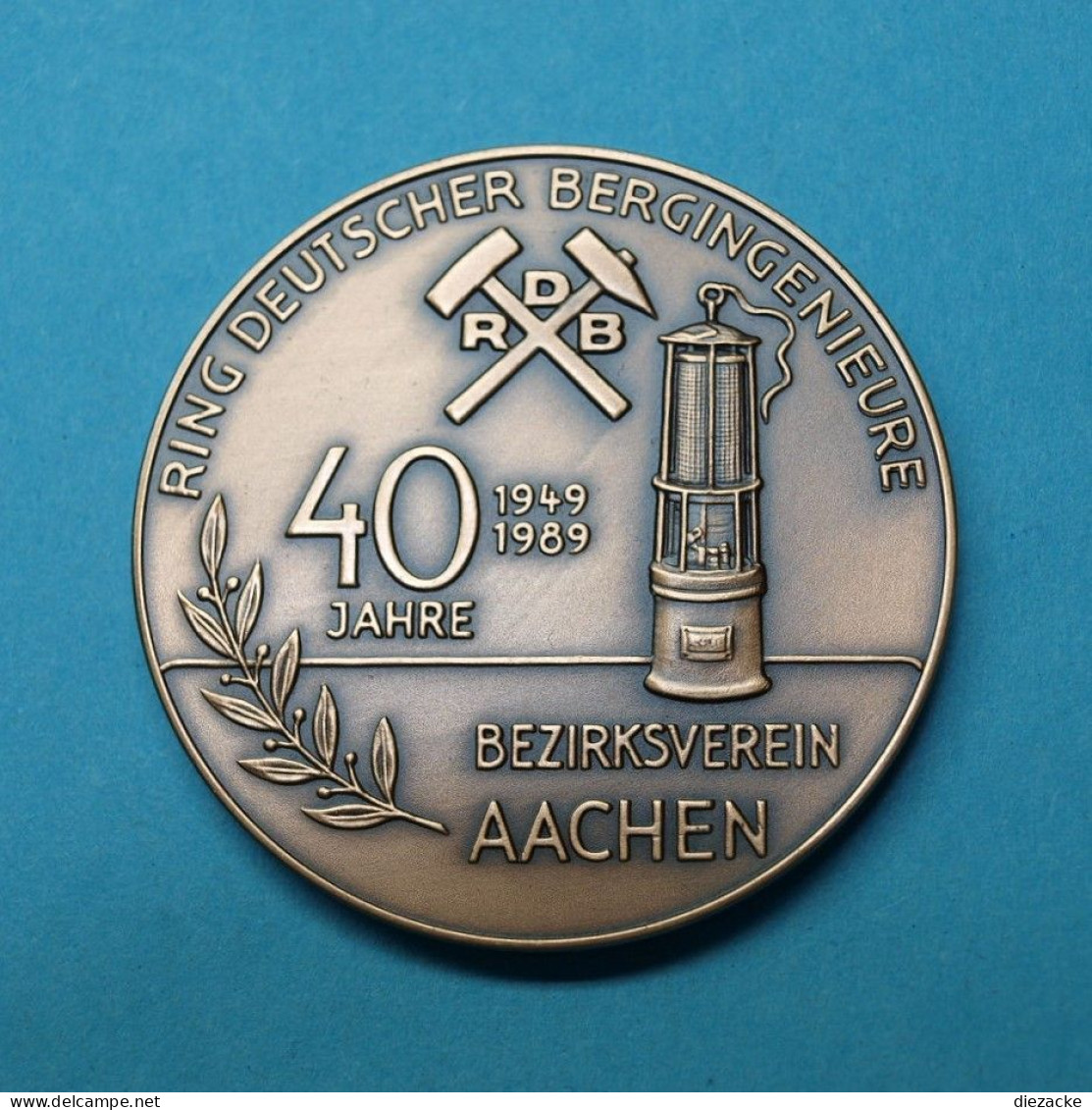 Medaille EBV Ring Deutscher Bergbauingenieure 40 Jahre BV Aachen Vz (BB007 - Unclassified