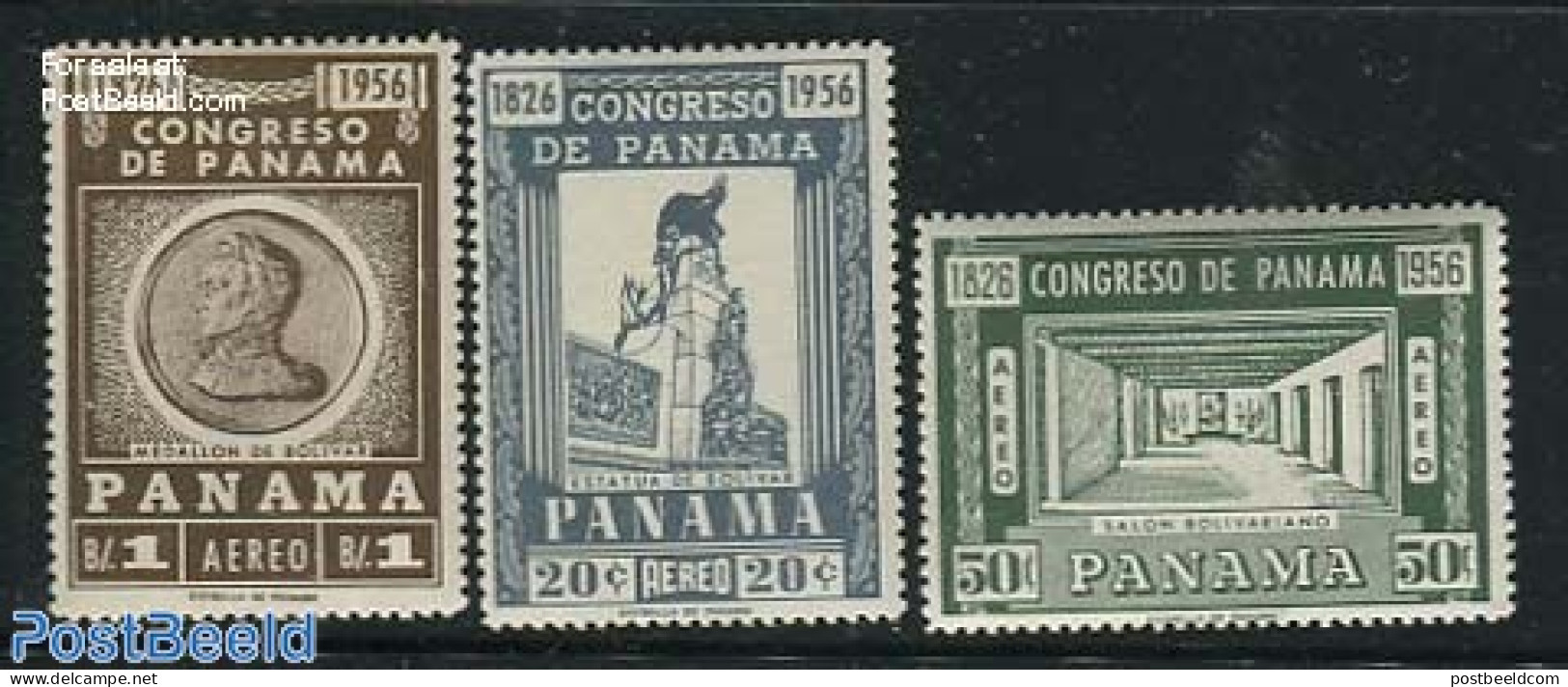 Panama 1956 Panamerican Congress 3v, Mint NH - Panamá