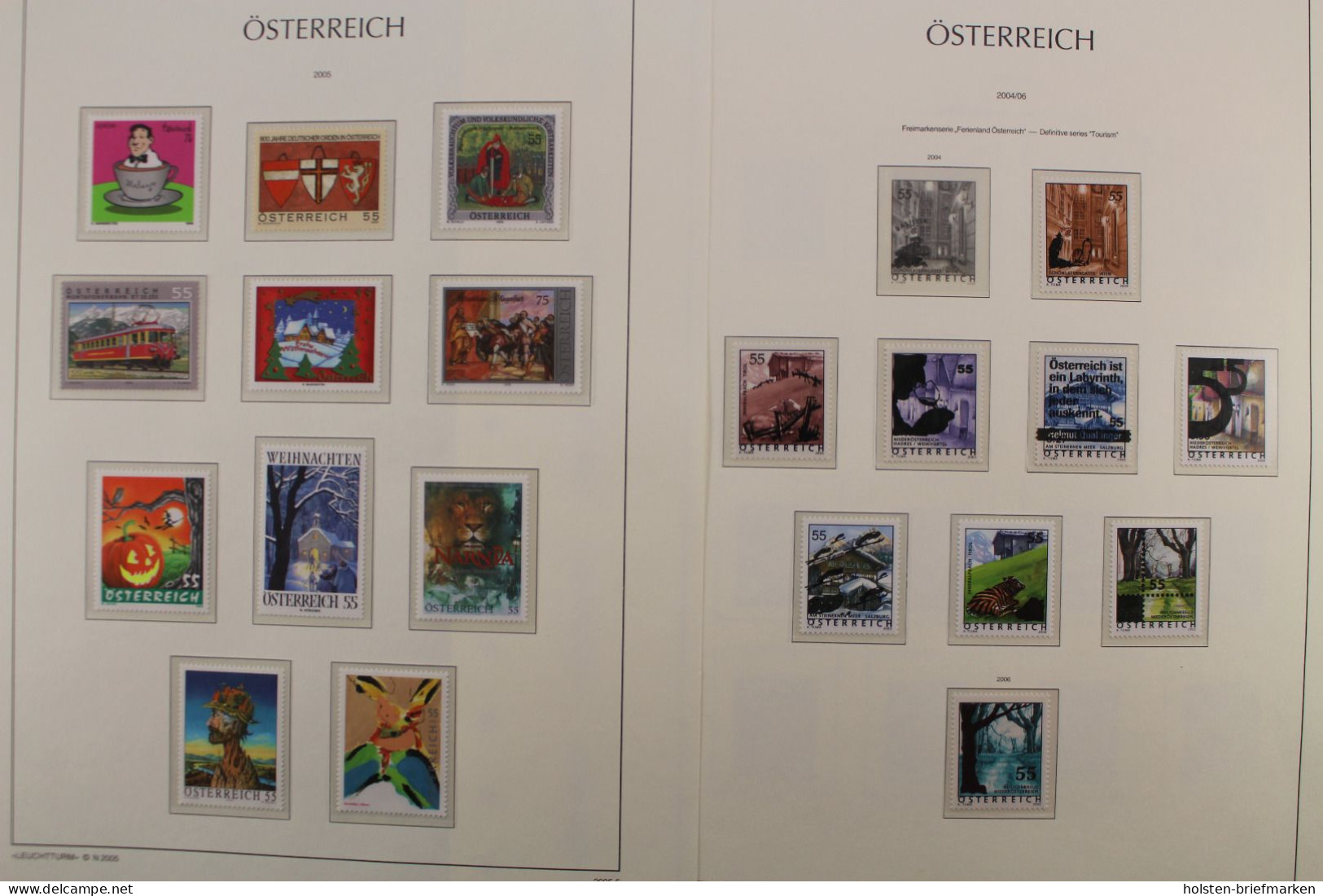 Österreich 2005-2009, Postfrische Sammlung Auf Leuchtturm Vordrucken - Colecciones (en álbumes)