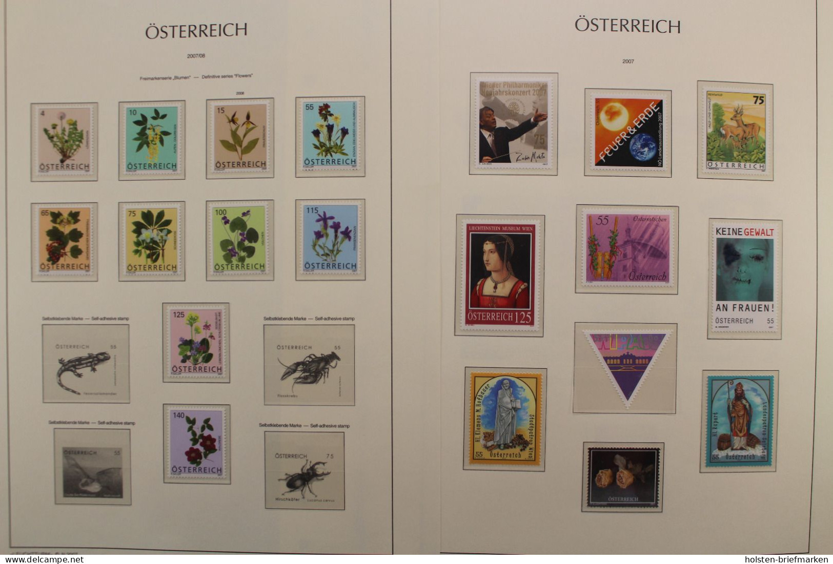 Österreich 2005-2009, postfrische Sammlung auf Leuchtturm Vordrucken