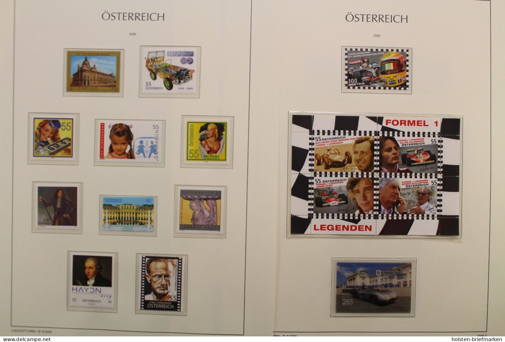 Österreich 2005-2009, postfrische Sammlung auf Leuchtturm Vordrucken