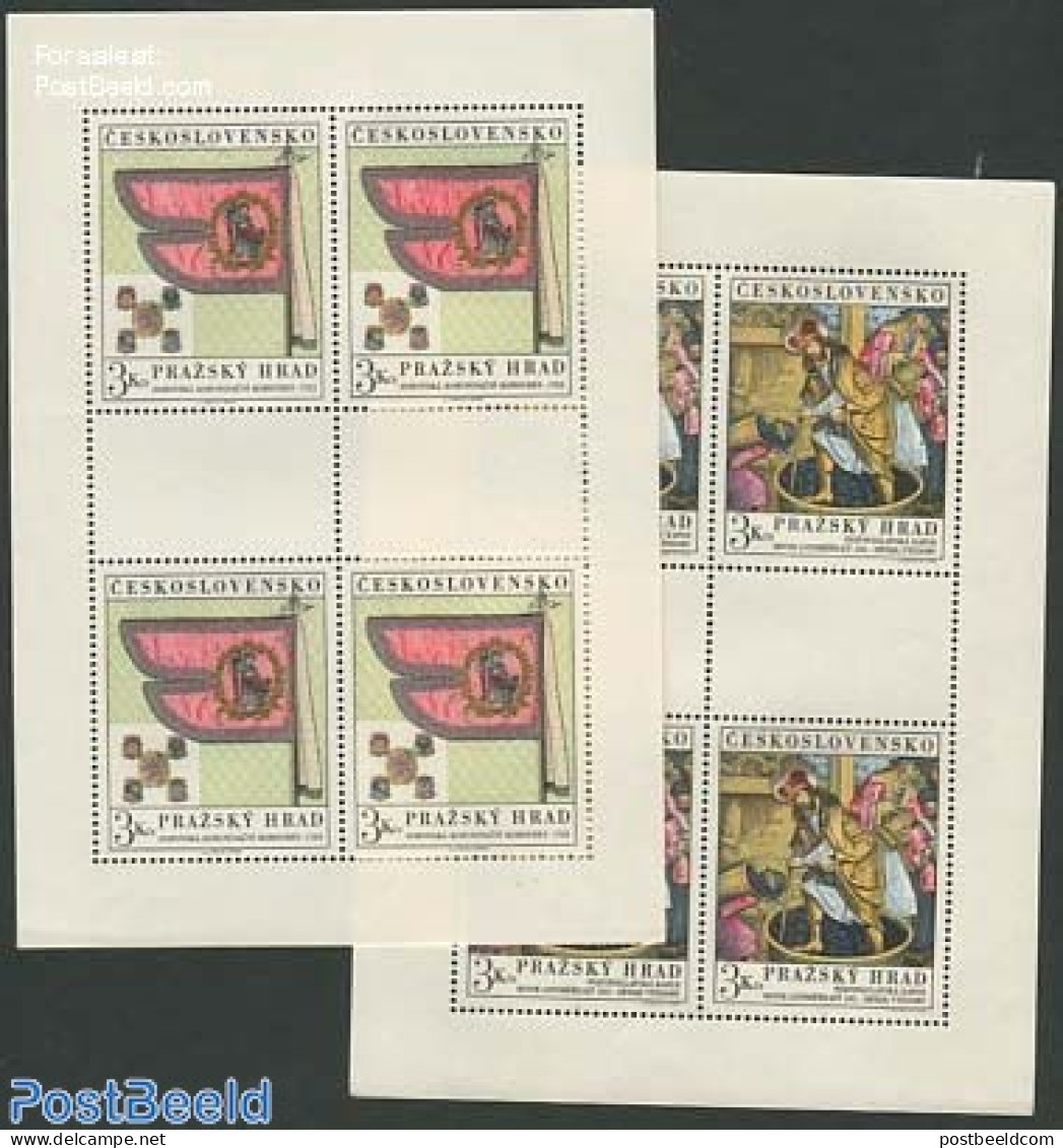Czechoslovkia 1969 Praha Burg 2 M/ss, Mint NH, History - Flags - Art - Paintings - Other & Unclassified