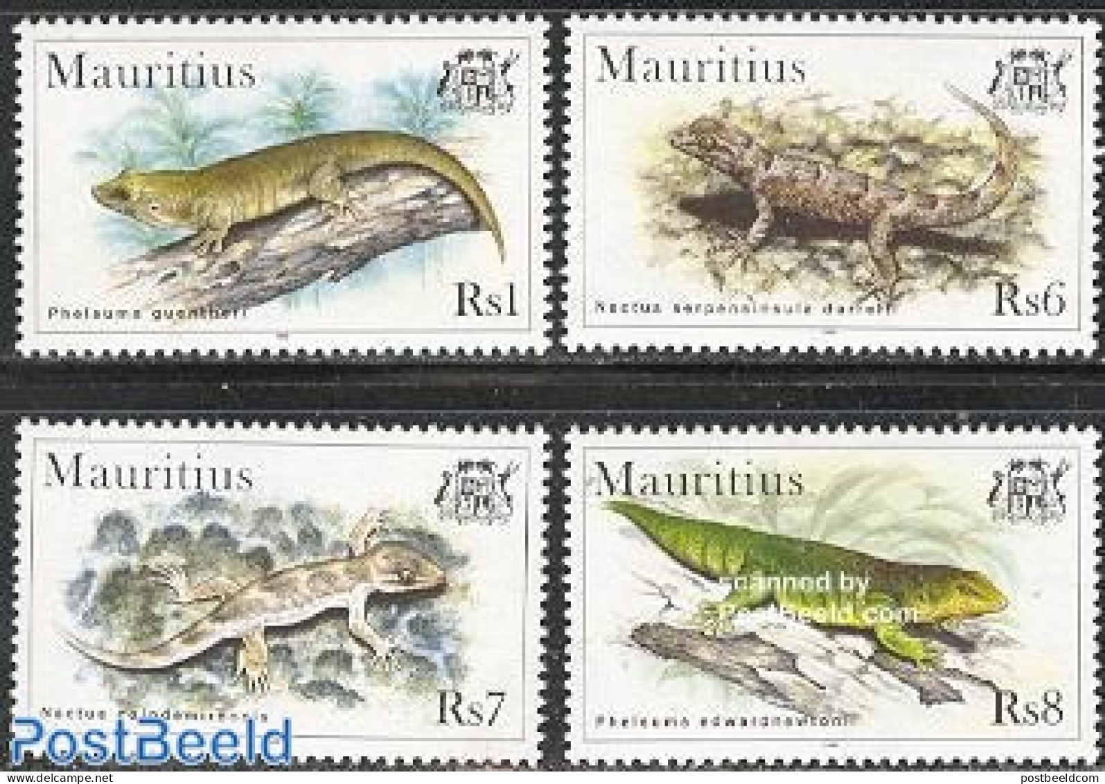 Mauritius 1998 Geckos 4v, Mint NH, Nature - Animals (others & Mixed) - Reptiles - Mauricio (1968-...)
